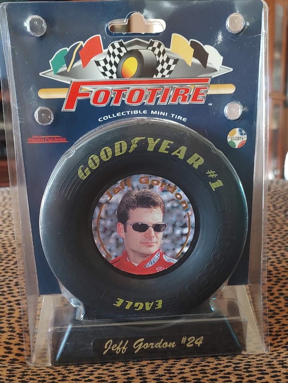 FotoTire Jeff Gordon Collectible Mini Tire - Black with Yellow Lettering